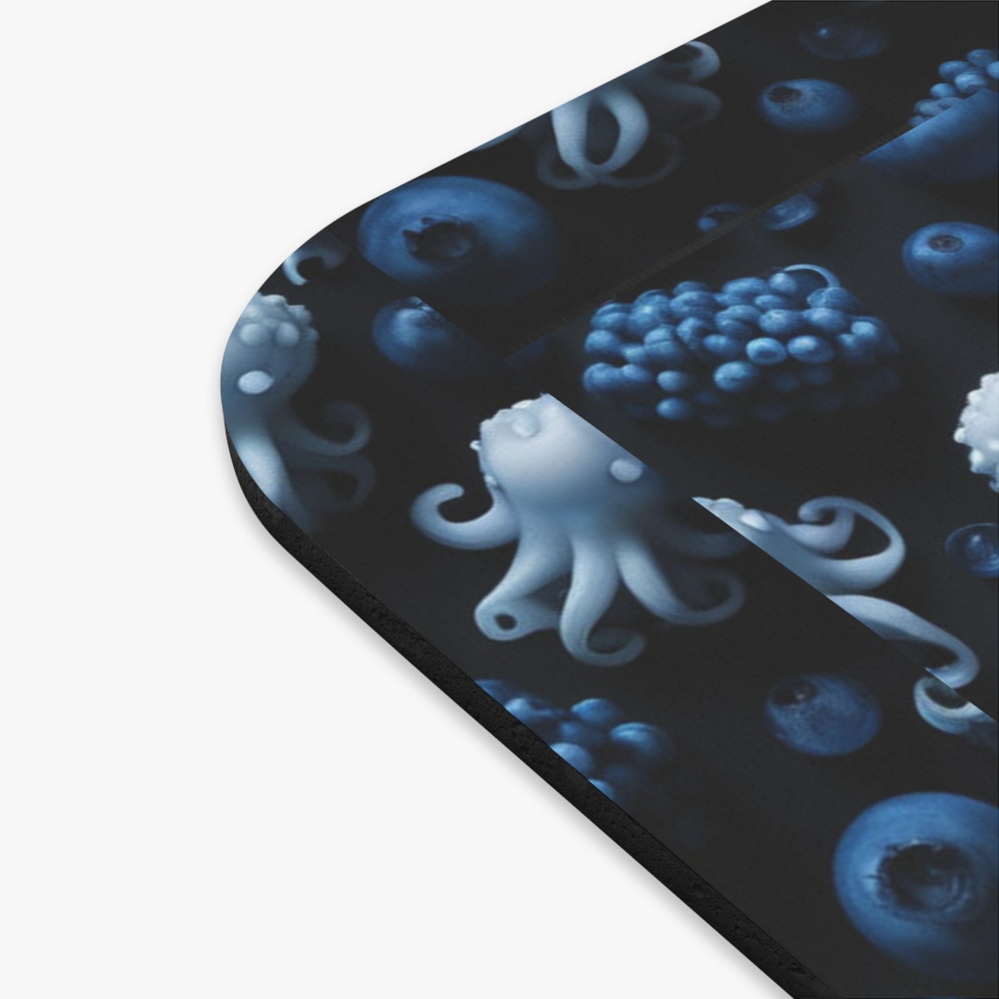 Blue Octopus Mouse Pad, Ocean Decor Office Accessory, Sea Life Gift, Eco-Friendly Mouse Mat, Fun Workspace Decor