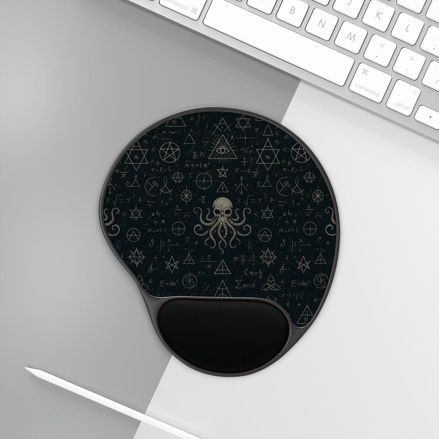 Mystical Cthulhu Mouse Pad with Wrist Rest, Gaming Mousepad, Office Desk Accessory, Unique Gift for Gamers, Dark Aesthetic Decor